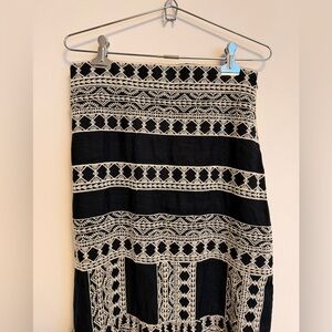 Zara Black and White Patterned Women's Skirt